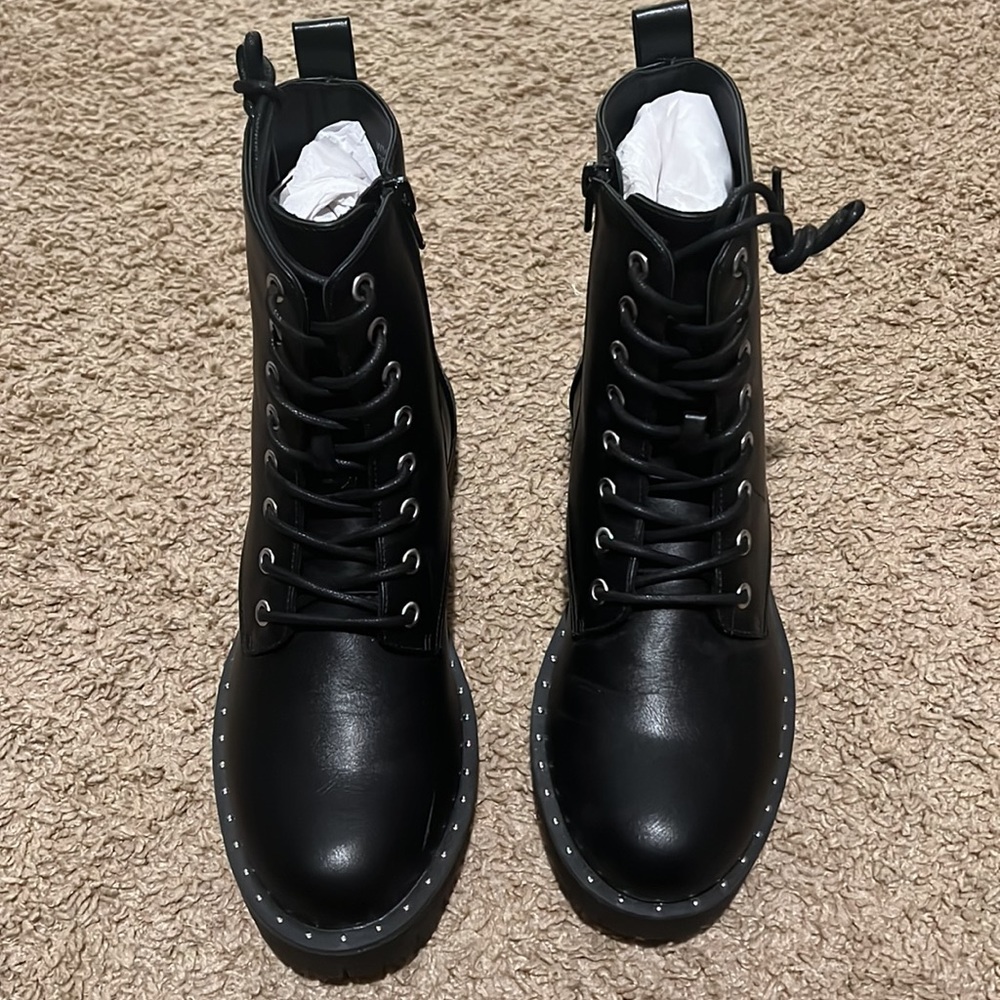 DV Opalus Black Combat Boots